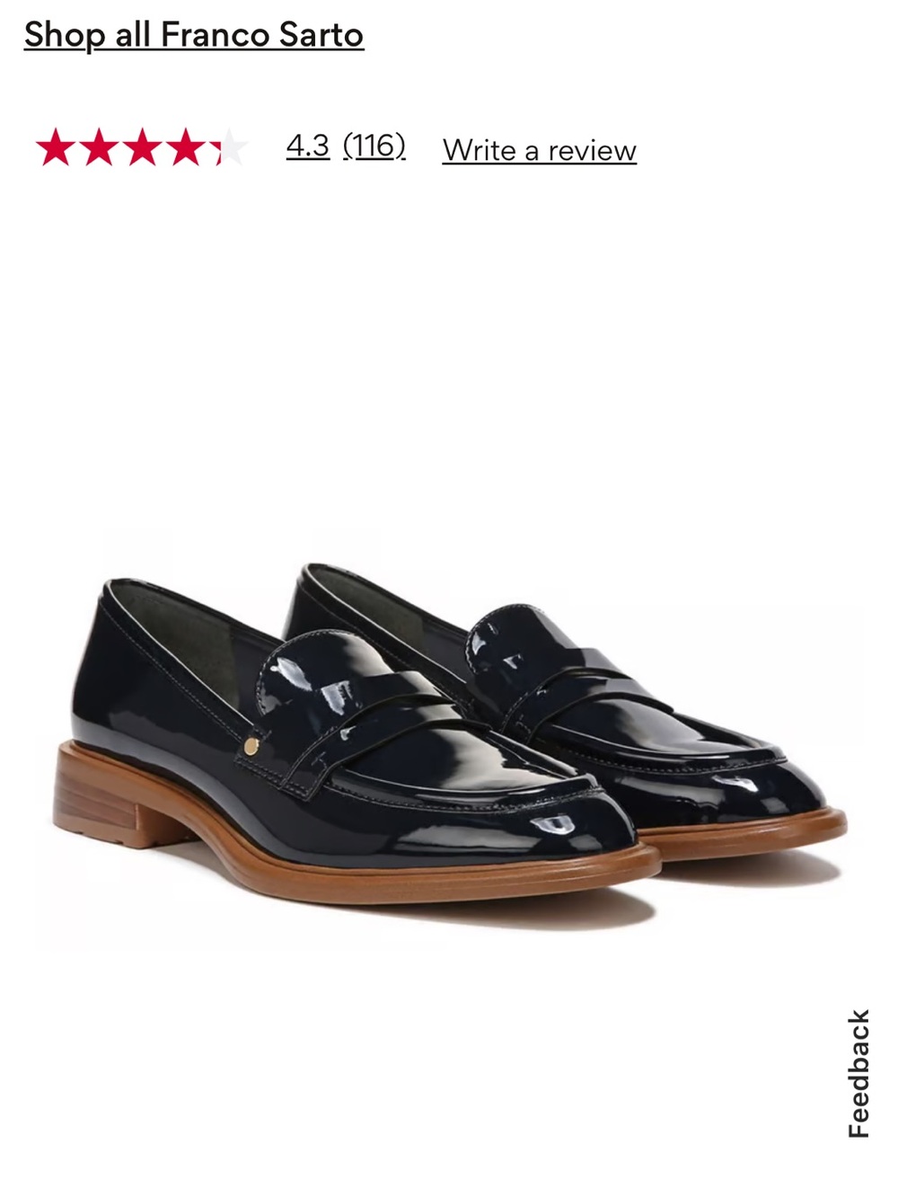 Franco Sarto Penny Loafers size 9 NWT